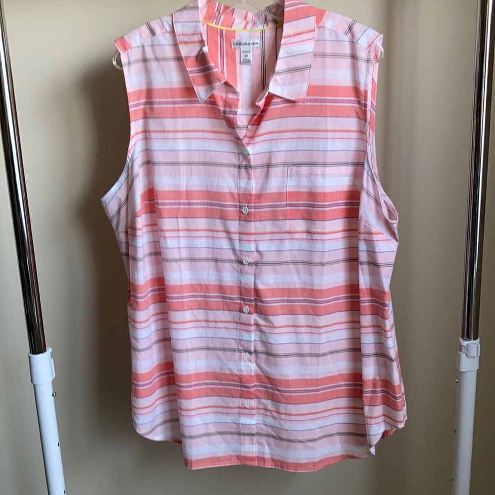 Croft&Barrow Sleeveless Summer Blouse 2x